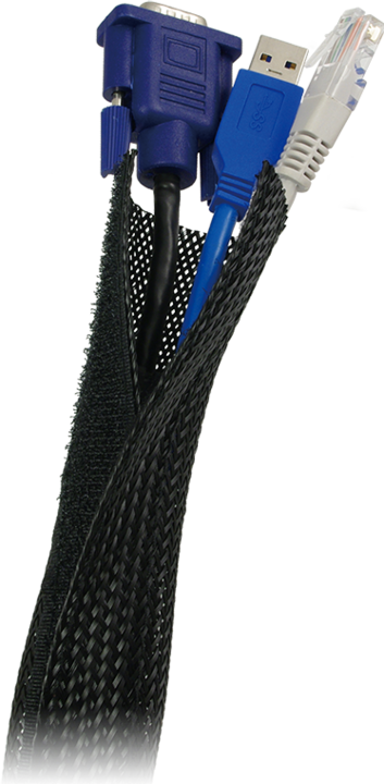 Actual product image LogiLink Cable bundle fabric conduit, black (180 cm)