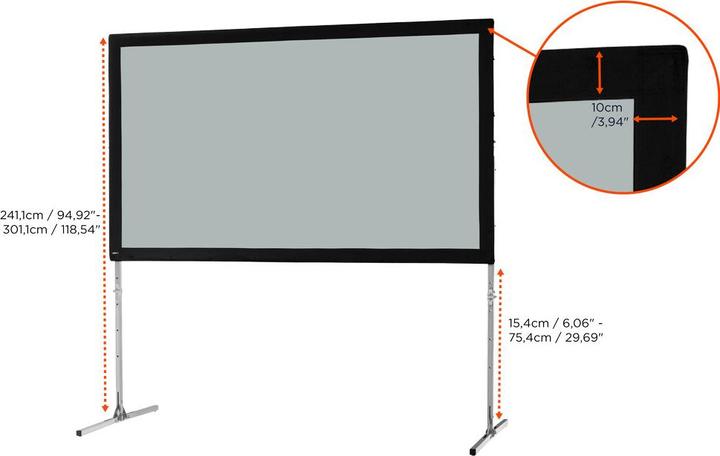 Actual product image Celexon Mobil Expert folding frame, Back (only for rear projection!) (144.09", 16:9)
