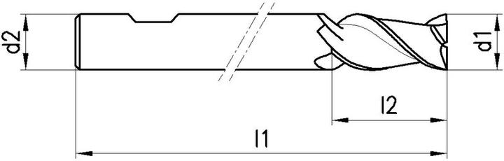 Produktbild Neriox Eck-/ Nutfräser Typ W, HSS-Co8, DIN 844L