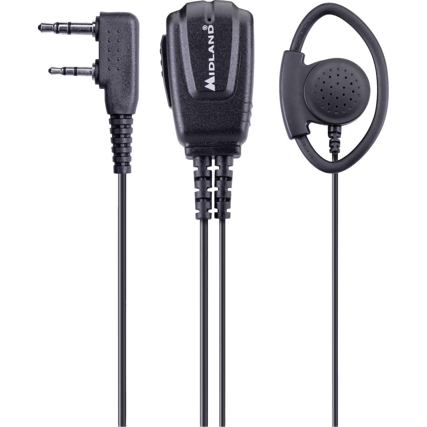 Albrecht Midland MA 24-LK Pro, microfono a clip con auricolari, Walkie-talkie
