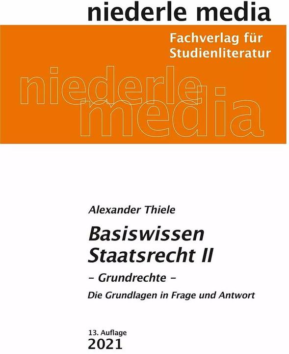 Produktbild Basiswissen Staatsrecht 2 (Deutsch, Alexander Thiele, 2023)