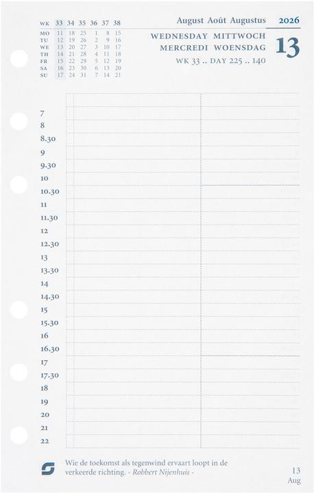 Succes Senior feuillets journalier - Blanc (1 jour / 1 page)