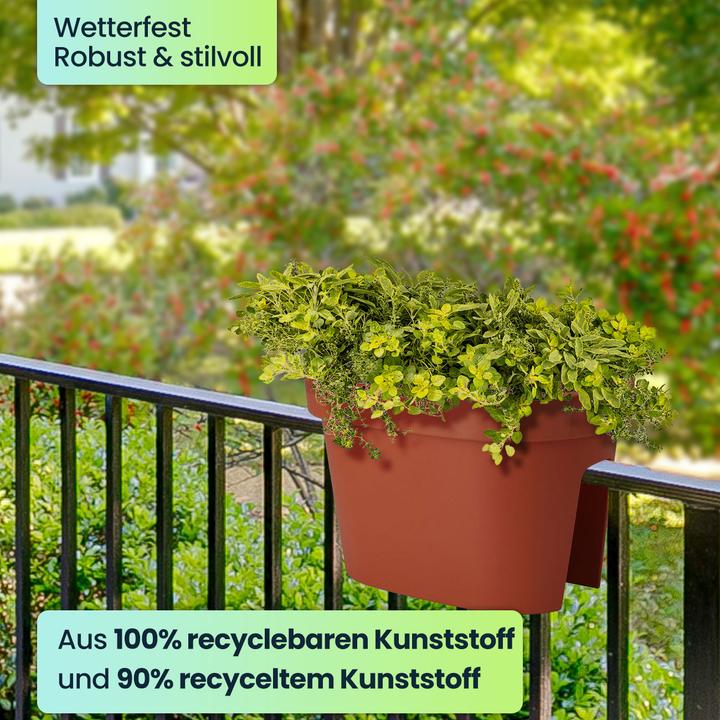Produktbild ProGarden Balkon-Blumentopf-Set (25 x 25 cm)