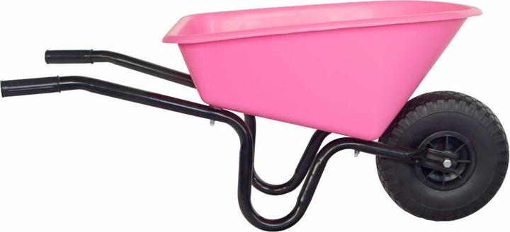 Produktbild FORT Kinderschubkarre 20 l rosa montiert mit PU-Rad