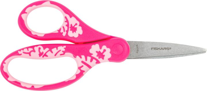 Actual product image Fiskars Children's Scissors 15cm Pink In Floral Pattern From 8 years old (15 cm)