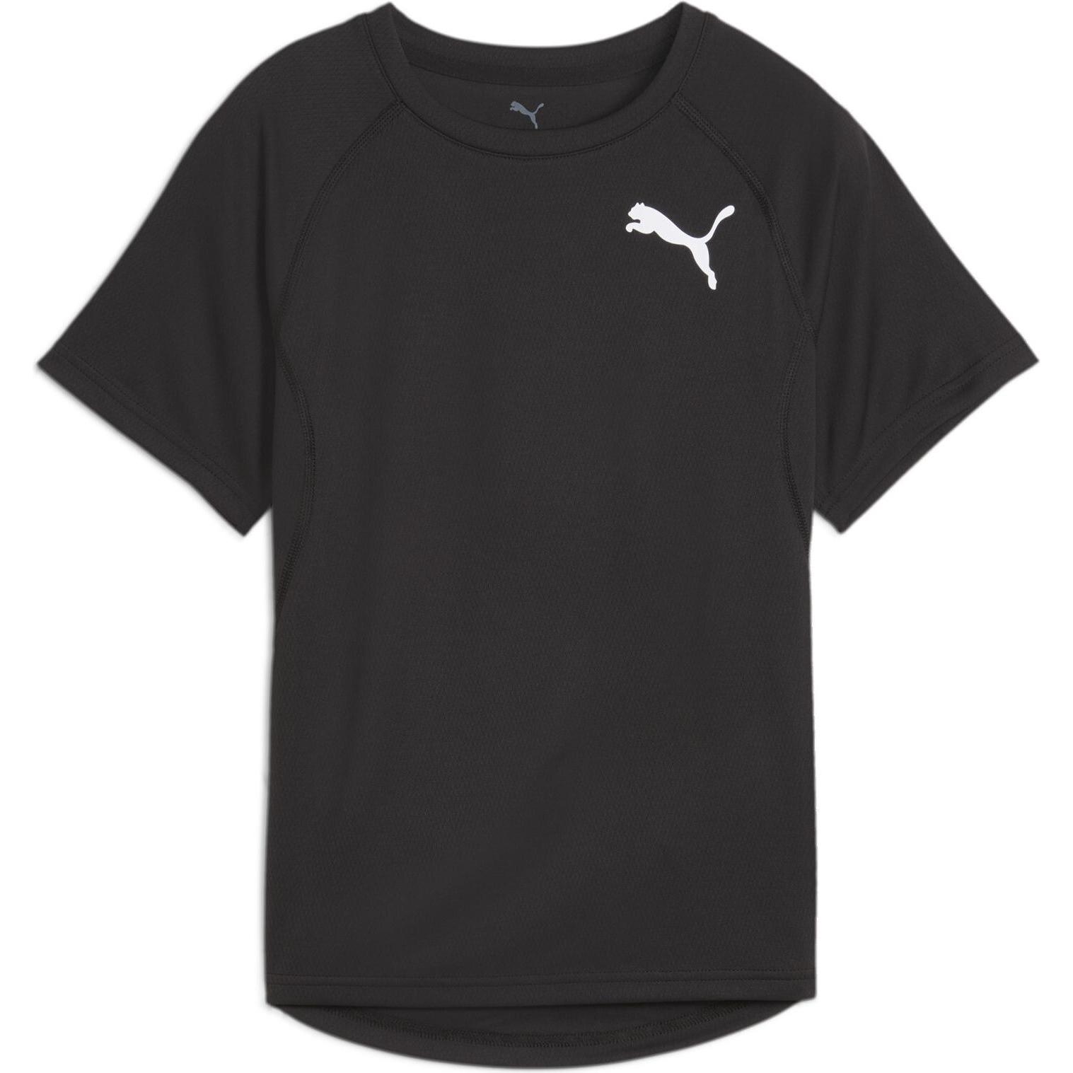 Puma, Herren, Sportshirt, Y CROSS THE LINE TEE 3.0 (152), Schwarz, 152