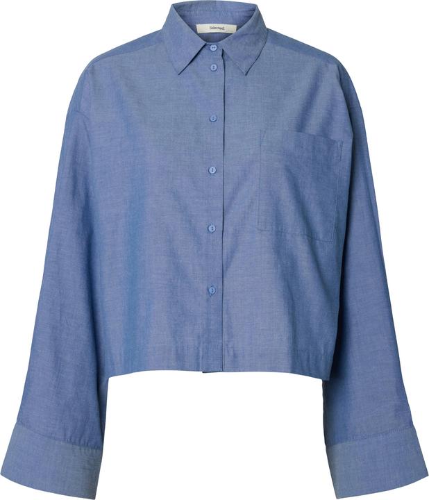 Produktbild Selected Baumwoll Crop-Bluse (40)