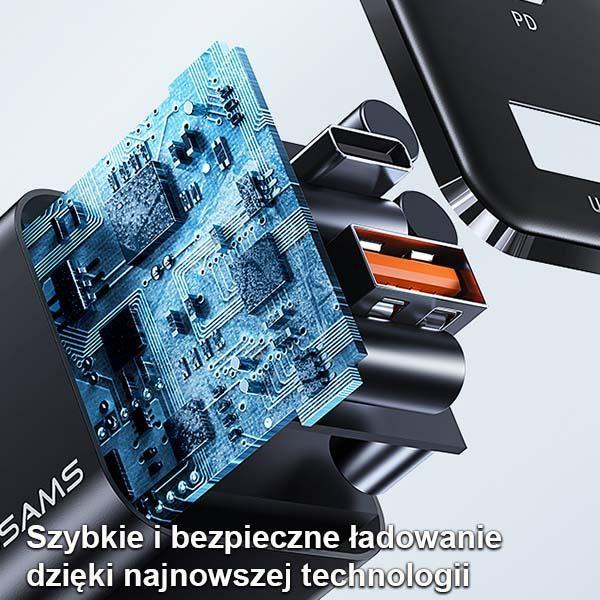 Actual product image Usams Dual Ports GaN Mini Fast Charger (33 W)