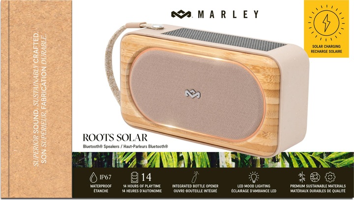 Actual product image House of Marley Roots Solar Bluetooth Speaker (14 h, Solar panel)
