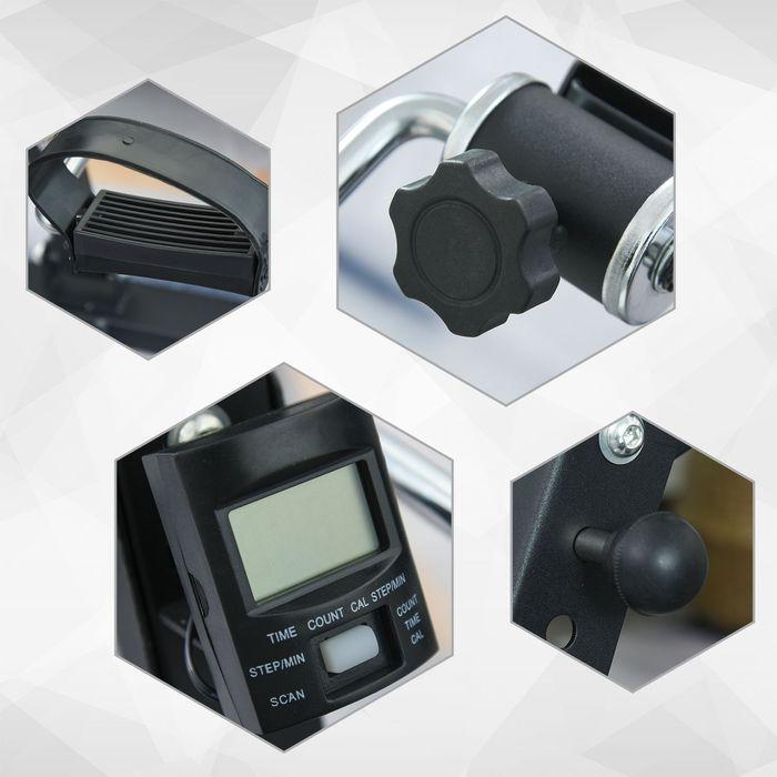 Actual product image Swisshandel24 Exercise bike Pedal trainer for seniors Steel Black 41 x 50 x 96cm