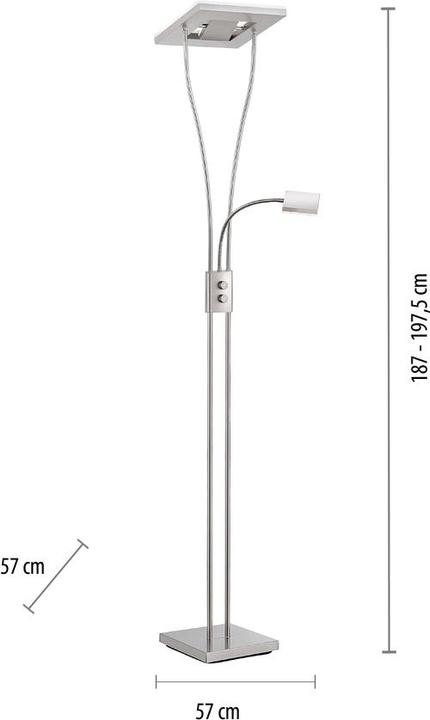 Produktbild Leuchten Direkt Stehleuchtestahl1xLED/162xLED/3InnenleuchteIP20 (2700 lm)
