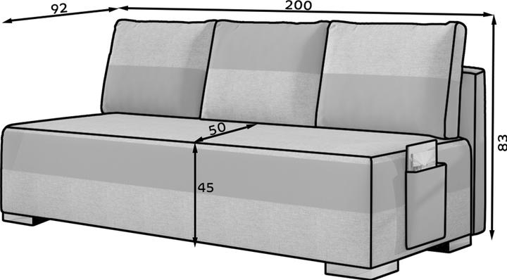 Immagine prodotto ELTAP Atila (3 posti, Divano letto)