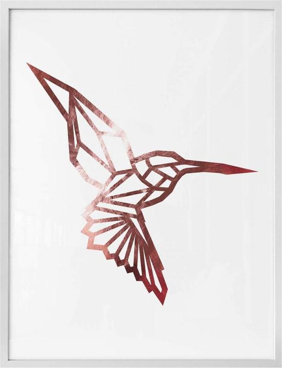 Image du produit Trenddeko Origami colibri - aspect or rose (100 x 120 cm)