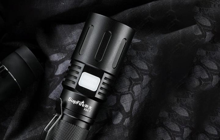 Actual product image Superfire Flashlight X60-T, 1500lm, USB (15.80 cm, 1500 lm)