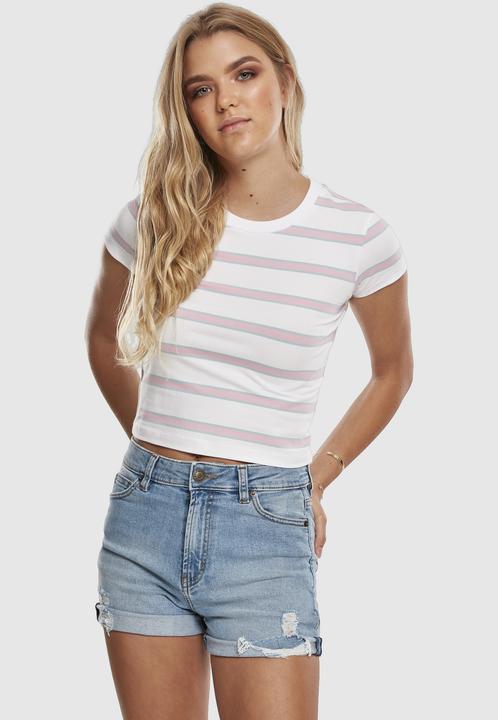 Produktbild Urban Classics Ladies Stripe Cropped Tee (L)