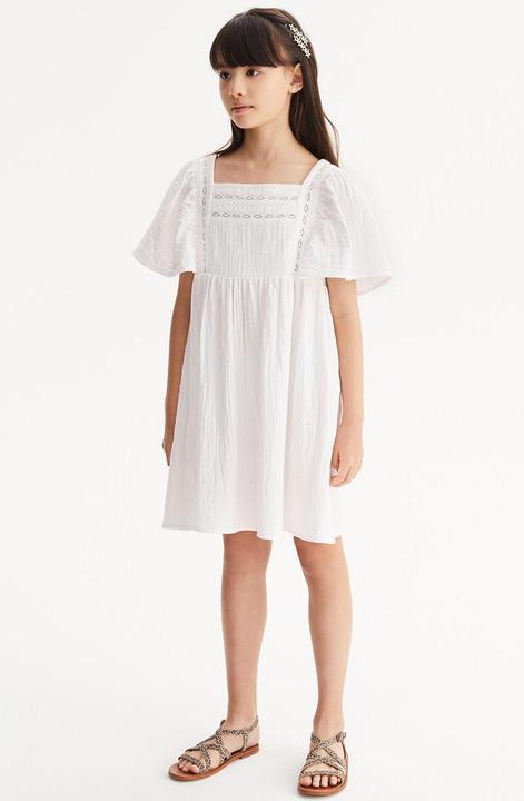 Actual product image La Redoute Collections Besticktes Festkleid mit Volants an den Schultern (140)