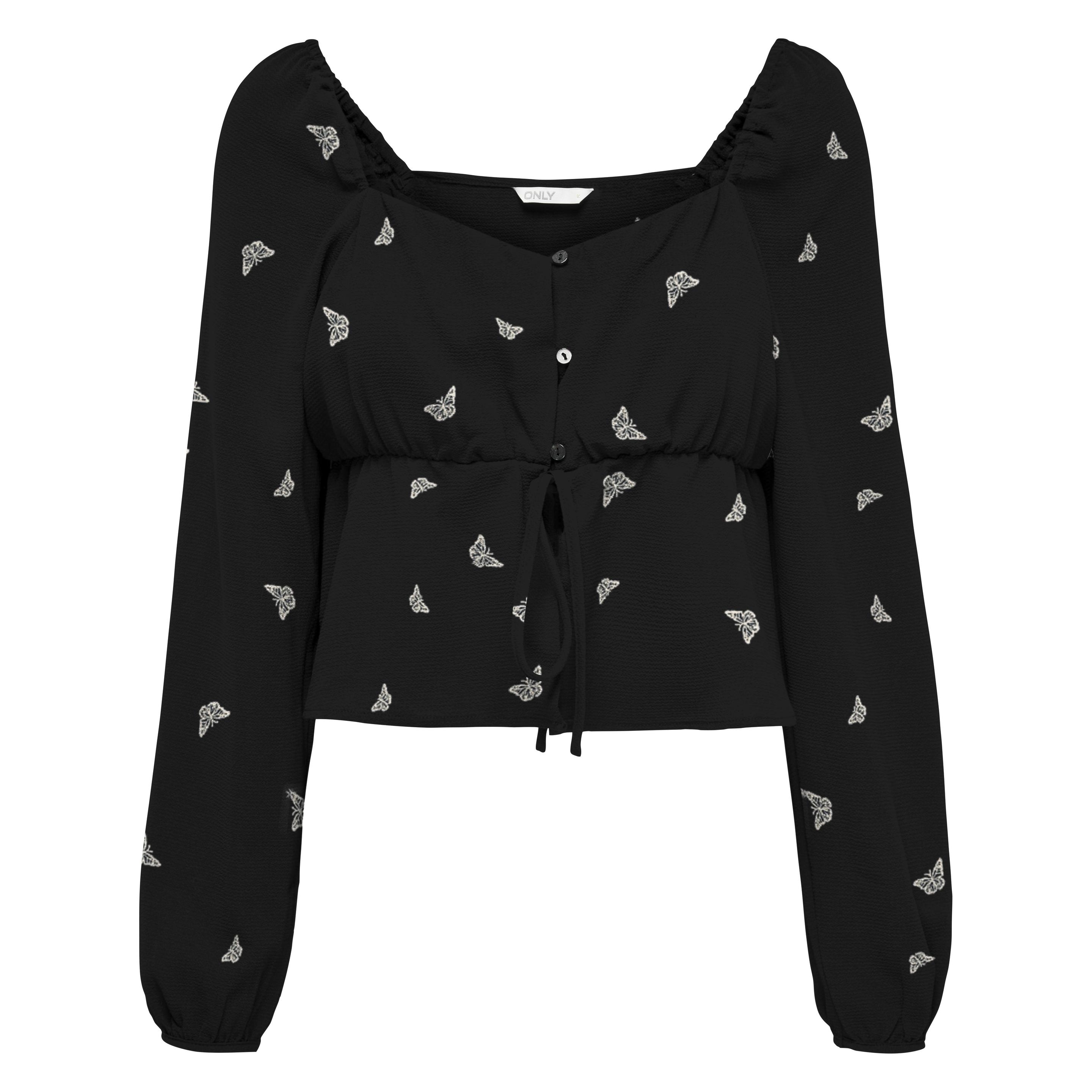 Only, Blusen, Onlnova Life L/S Cardi Top Aop Ptm, (L)