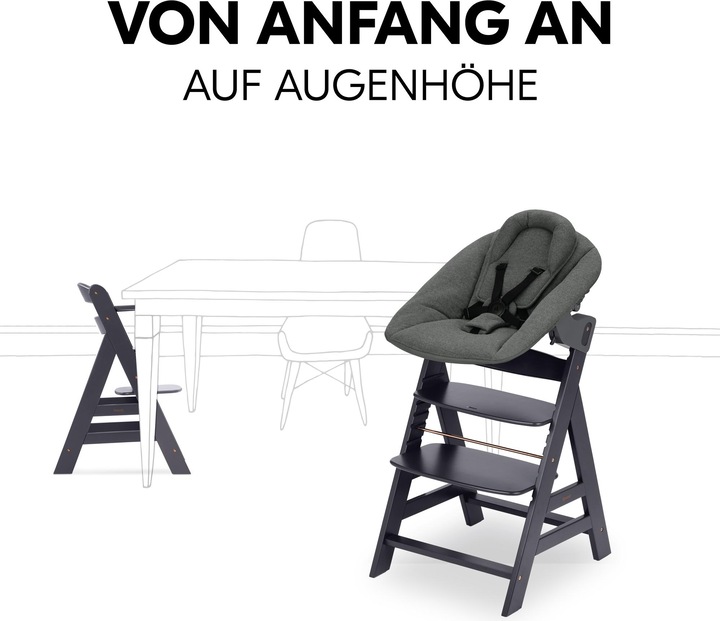 Produktbild Hauck Alpha Newborn Set Plus Dark Grey (Hochstuhl)