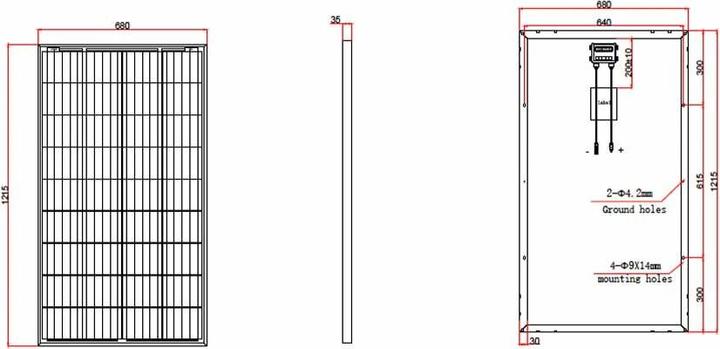 Image du produit Autosolar 160 Watt Solarpanel (schwarz) (160 W, 9 kg)