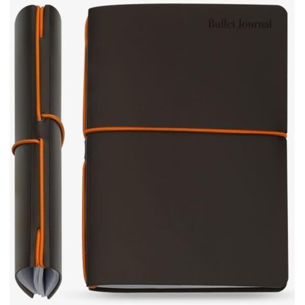 Bullet Journal Modimo, Heft + Block, Bullet Journal 13x21 cm braun (13 x 21 cm, Harter Einband)