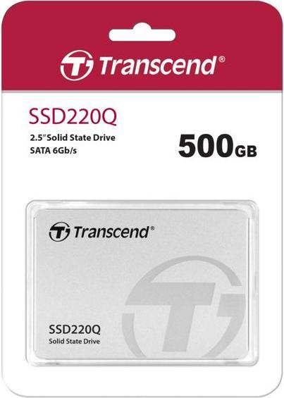 Actual product image Transcend SSD SSD220Q, SATA3, QLC (500 GB, 2.5")