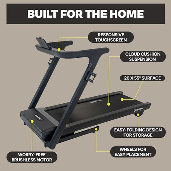 Actual product image Inspire Tread 3 folding treadmill