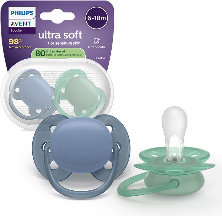 Productafbeelding Philips Avent Pacifier SCF091/42 ultra soft (2x, 6 - 18 Maanden)