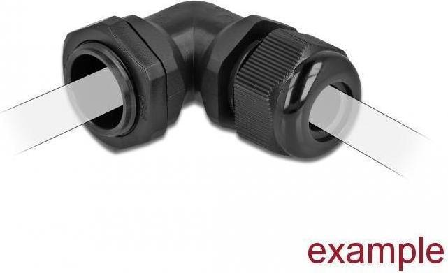 Actual product image Delock Cable gland 90° angled PG16 black