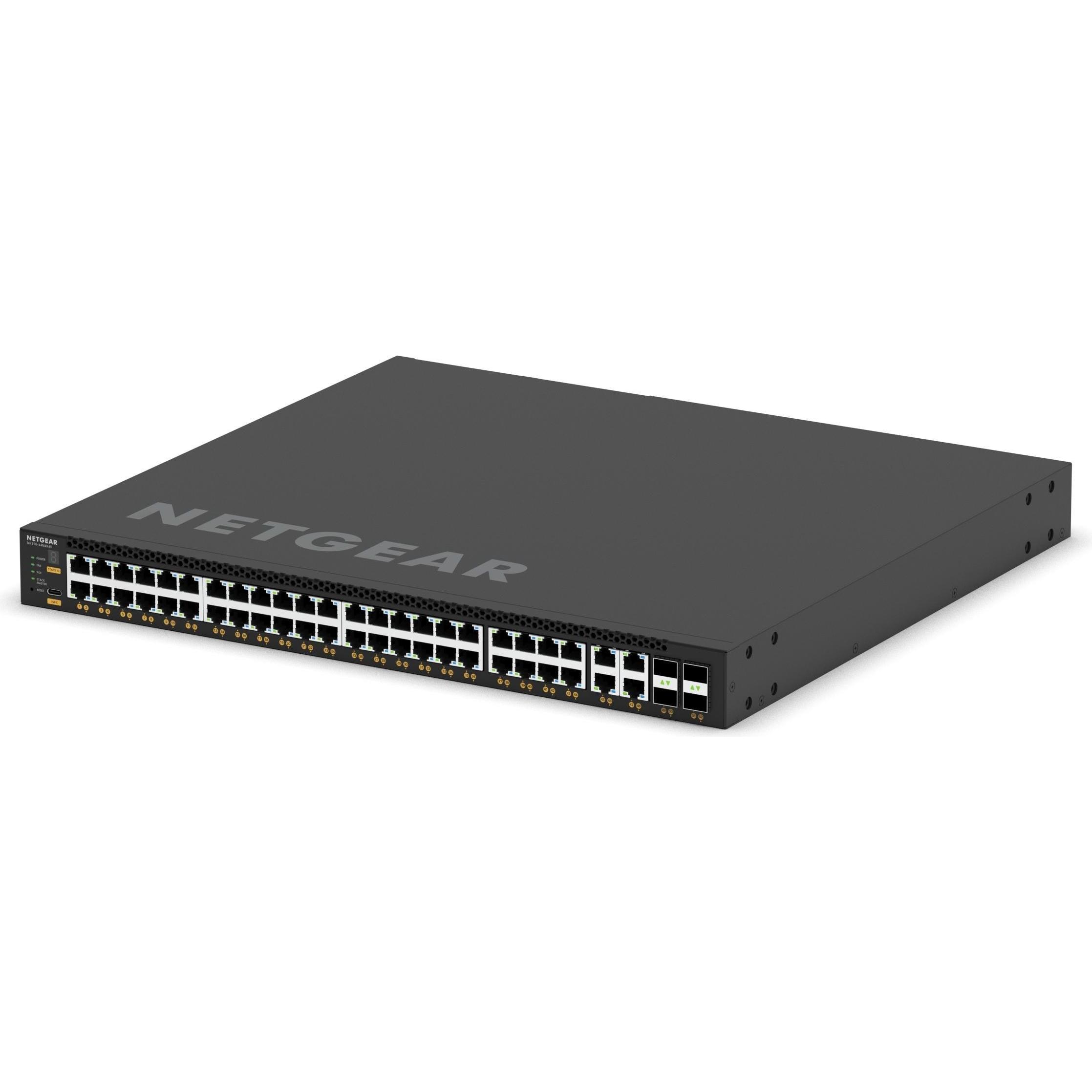 Netgear M4350-44M4X4V (MSM4352)-44x2.5G, 4x10G/M (52 Ports), Netzwerk Switch, Schwarz