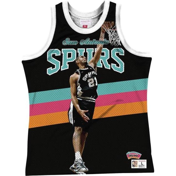 Mitchell & Ness, Uomini, Maglietta, NBA San Antonio Spurs Tim Duncan Tank Top, (XXL)