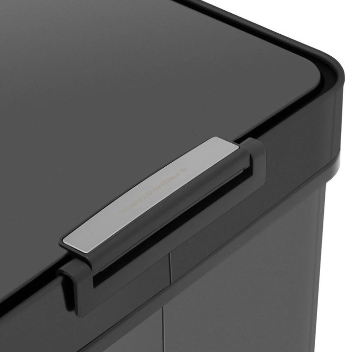 Produktbild Fromm & Starck Mülleimer mit Sensor automatischer Abfalleimer Edelstahl schwarz eckig 50 L (50 l)