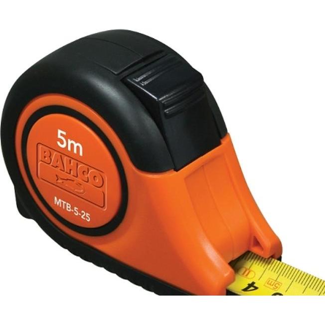 Bahco, Längenmesswerkzeug, Massband kurz mit Gummibeschichtung, magnetisch, metrisch 3 m (M, mm, cm)