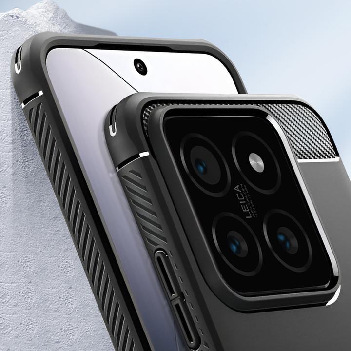 Actual product image Spigen Rugged Armor Xiaomi 14 czarny/matte black ACS07422 (Xiaomi 14)