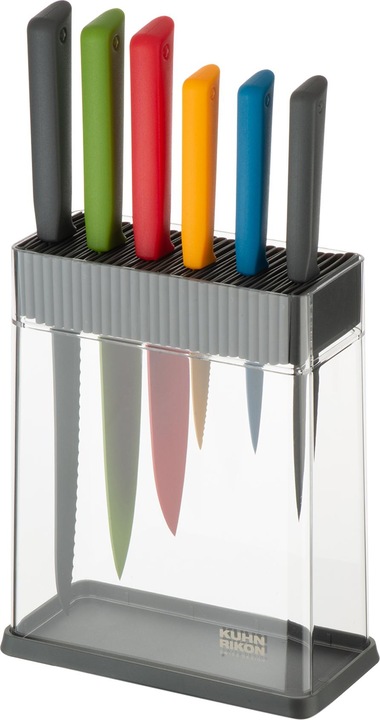 Actual product image Kuhn Rikon Colori+ knives & block set 7 pieces
