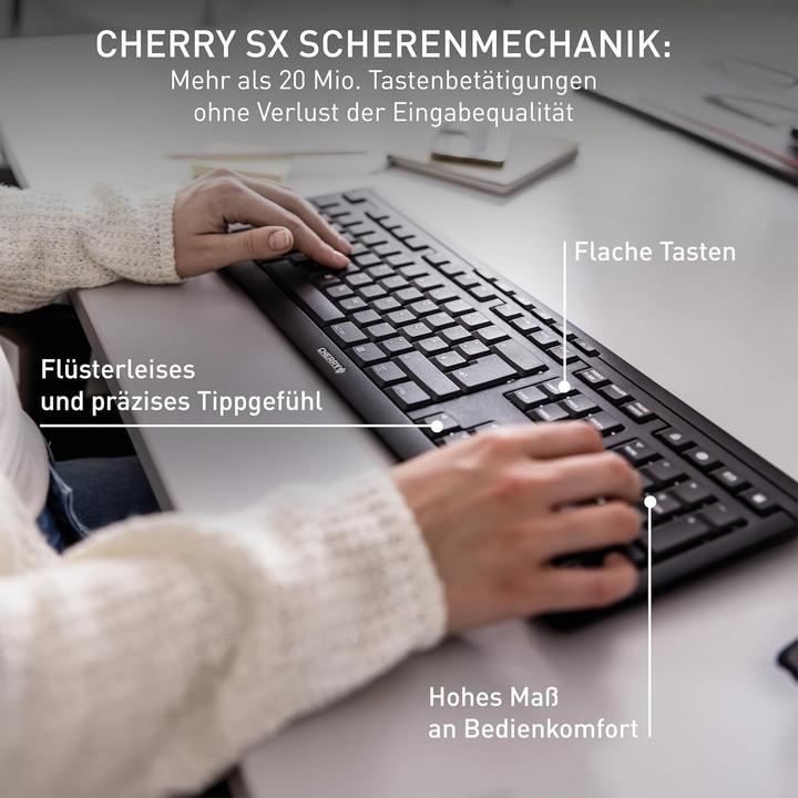 Productafbeelding CHERRY STREAM Toetsenbord draadloos, Belgische indeling, AZERTY-toetsenbord, draadloos toetsenbord (BE, Bedraad)