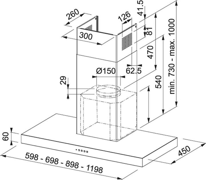 Produktbild Franke HOTTE 765015 FORMAT HIGH INOX (Inselhaube)