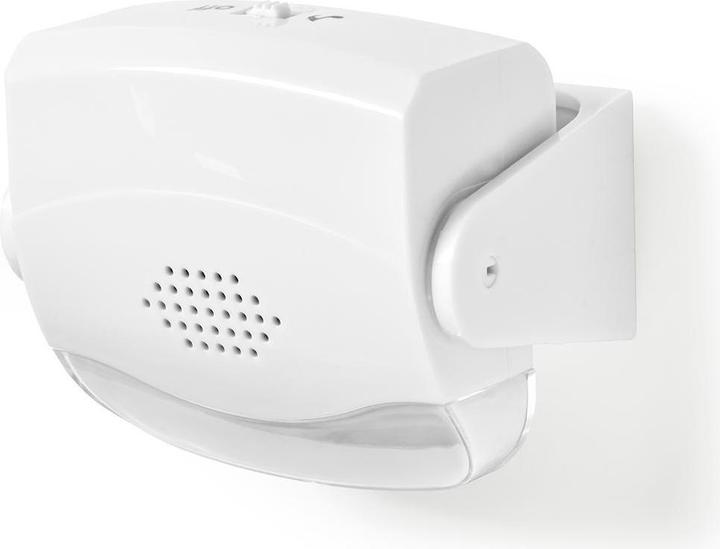 Produktbild Nedis Türeinstiegsalarm mit Bewegungsmelder & 80 dB Klingel, Wand- & Deckenmontage, Weiss (1.10 m)