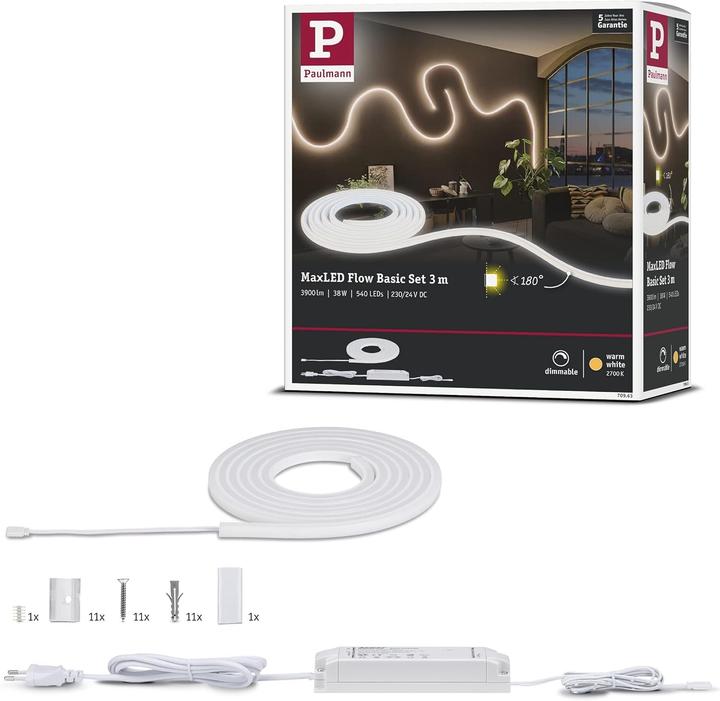 Actual product image Paulmann MaxLED Flow Stripe Set (Warm white, 300 cm, Indoor)