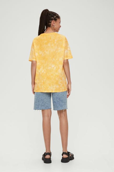 Produktbild s.Oliver T-Shirt Batikshirt mit Statement-Print (M)