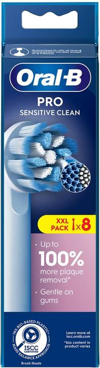 Actual product image Oral-B Pro Sensitive Clean Electric Toothbrush Head X-Shaped (8x)
