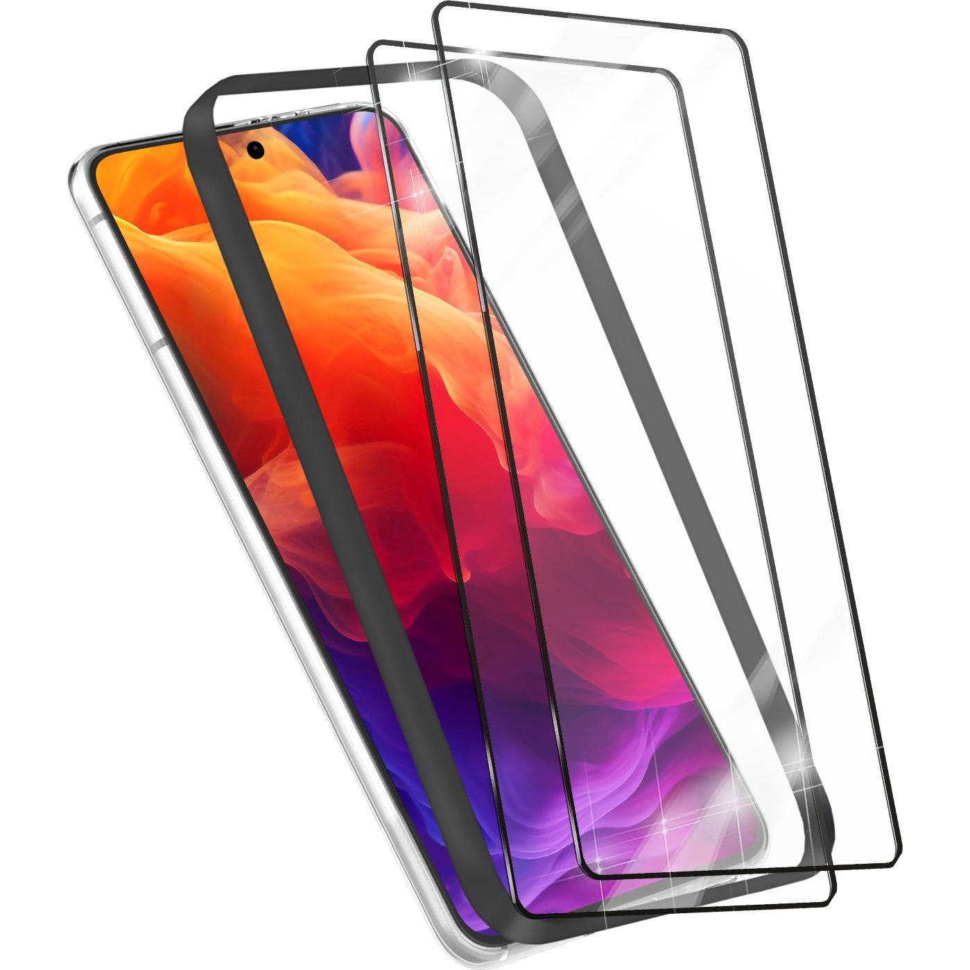 Nalia 2x Schutzglas & 1x Applikator (2 Stück, Samsung Galaxy S24+), Smartphone Schutzfolie, Transparent
