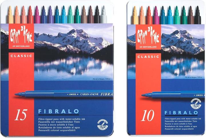 Productafbeelding Caran d'Ache Fibralo Metallschachtel (Veelkleurig, 10 x)