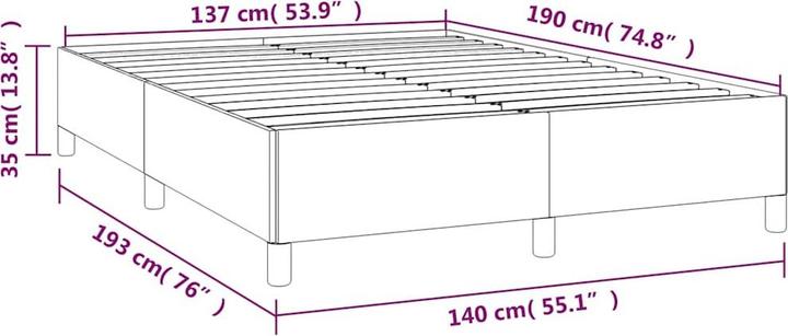 Image du produit vidaXL Bettgestell (137 x 190 cm)