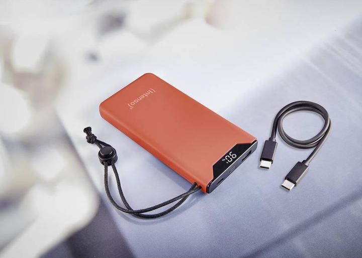 Actual product image Intenso Powerbank F10000 Orange (orange, 10,000 mAh, PD 3.0, Quick Charge 3.0) (10000 mAh, 20 W, 37 Wh)