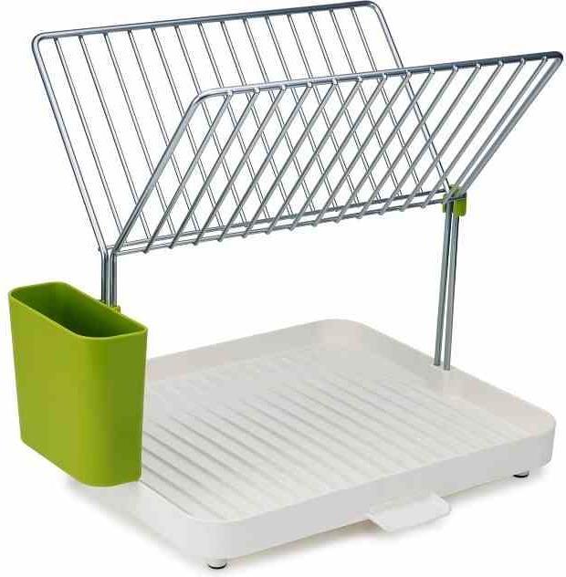 Joseph Joseph Y-rack dish drainer w. grid, white/green