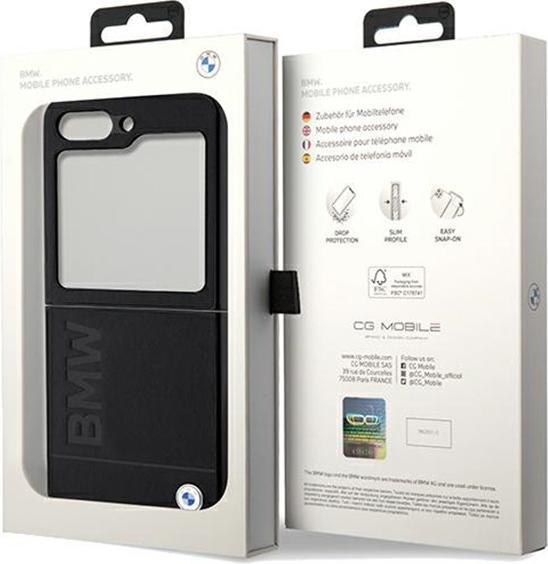 Produktbild BMW BMHCZF5SLLBK Z Flip5 F731 czarny/black Leather Hot Stamp (Samsung Galaxy Z Flip5)