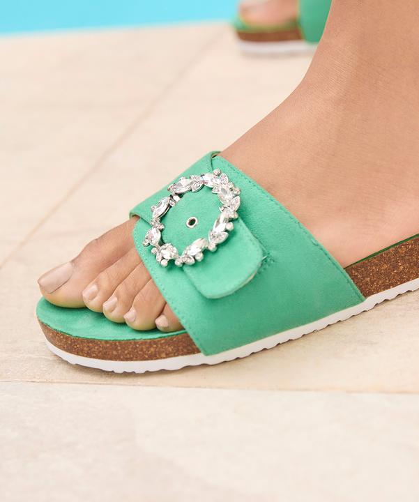 Actual product image Joe Browns Jewelled Buckle Slider Sandals (41)