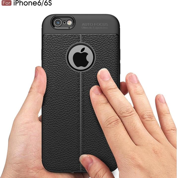 Actual product image Screenguard Apple iPhone 6/6S Case Leather Design TPU Cover (Apple iPhone 6)