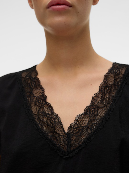 Image du produit Vero Moda Vmsafa Sl V-Neck Lace Top Wvn Ga Noos (M)