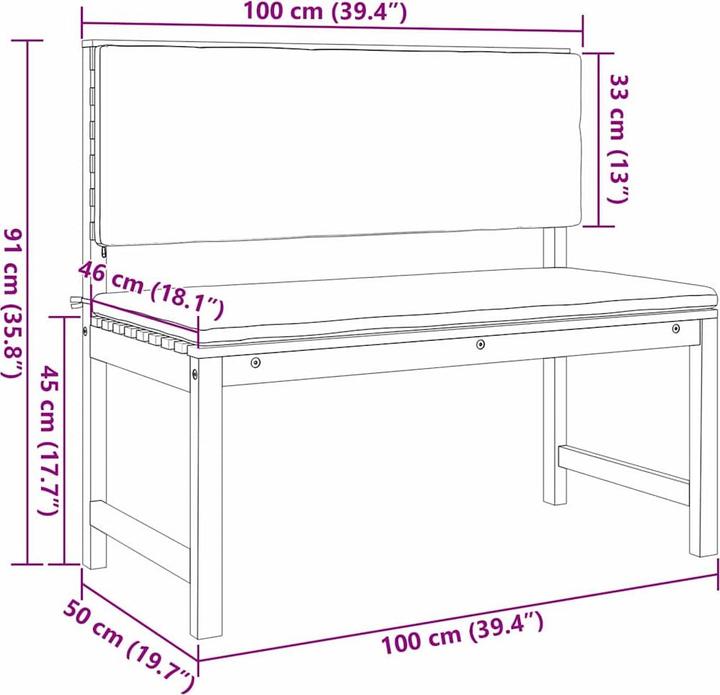 Image du produit vidaXL Gartenbänke Set